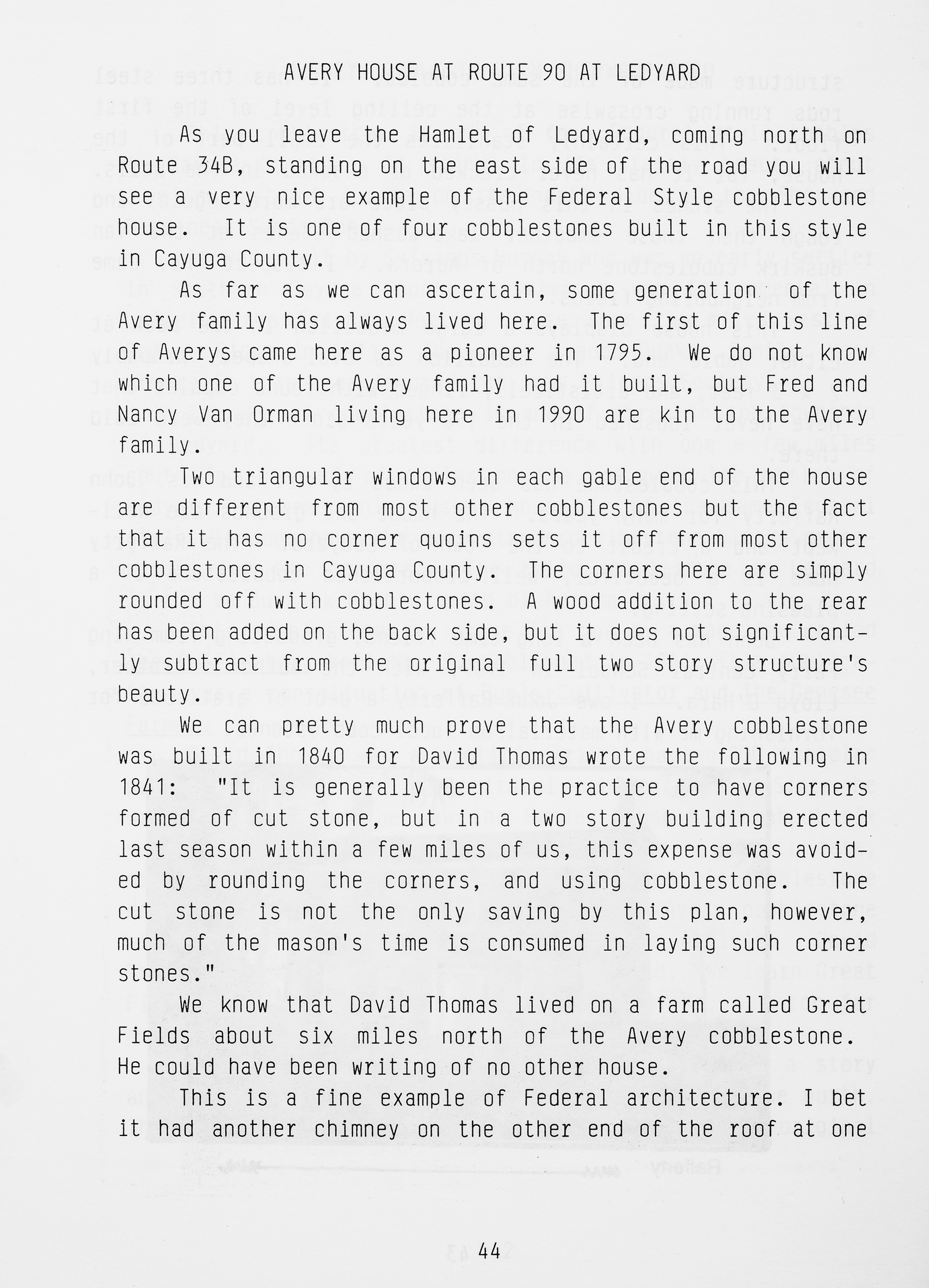 Cayugas Cobblestones p 44